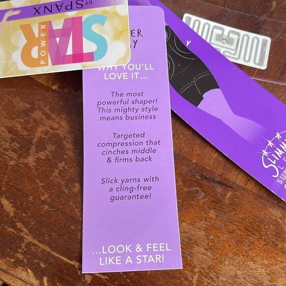 SPANX STAR POWER POWER PLAY OPEN BUST TANK IN BLACK TIE SIZE XL - Picture 7 of 7